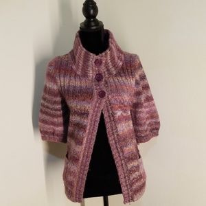 Express Purple/pink speckle Cardigan Size L